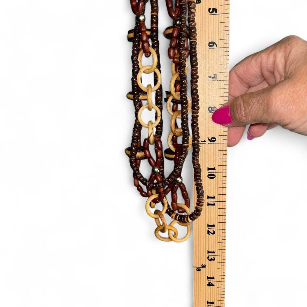 New brown beaded necklace - Picture 4 of 6